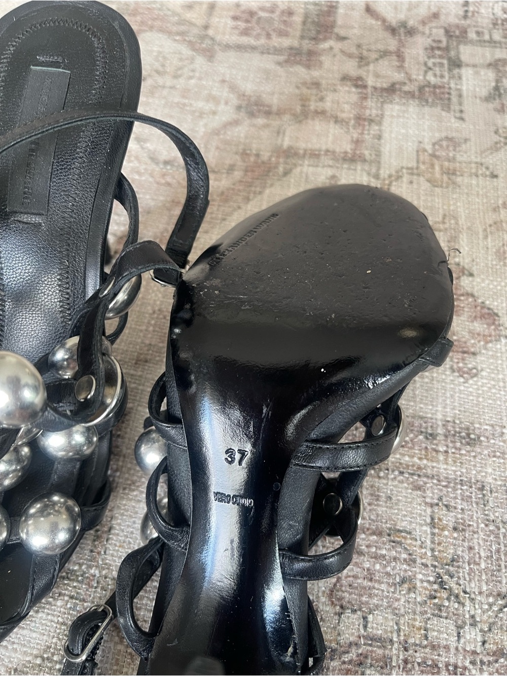 Alexander Wang Black Rubie Pearl Slingback Heels - Picture 3 of 11
